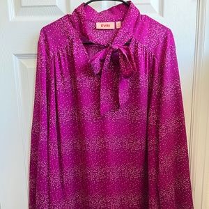 Fuchsia confetti blouse